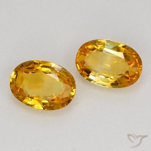 1.26 ctw Golden Sapphire Stones, Natural Sapphire in Oval Facet Shape for Sale