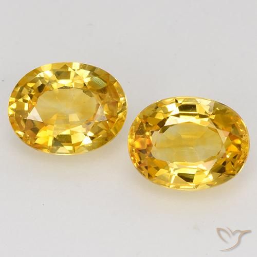 1.53 ct Yellow Sapphire, 6 x 4.7 mm Oval Cut From Madagascar, Photo A