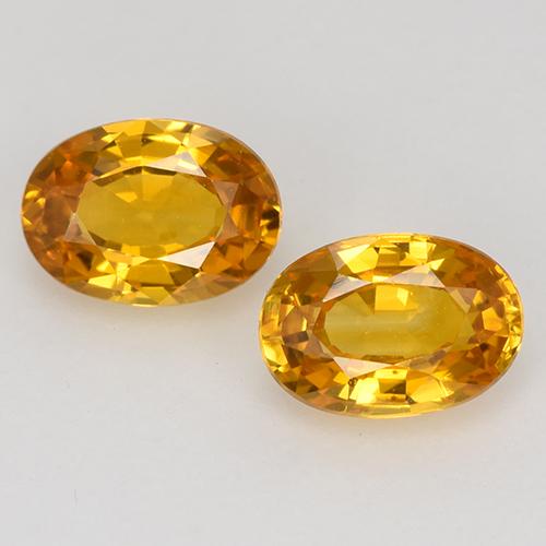 Medium Orange Sapphire Gem - 0.7ct Oval Facet (ID: 526518)