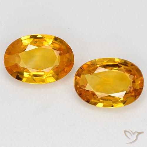 1.25 ct Orange Sapphire, 6.4 x 4.5 mm Oval Cut From Madagascar, Photo A