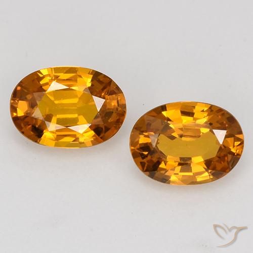 1.11 ct Orange Sapphire, 5.9 x 4.2 mm Oval Cut From Madagascar, Photo A