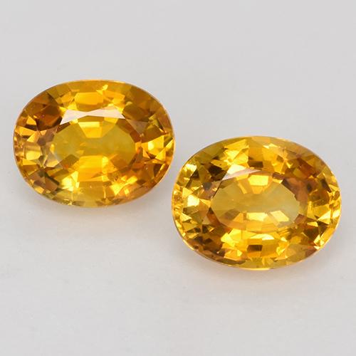 Medium Orange Сапфир Камень - 0.8ct Фасетный Овал (ID: 526525)