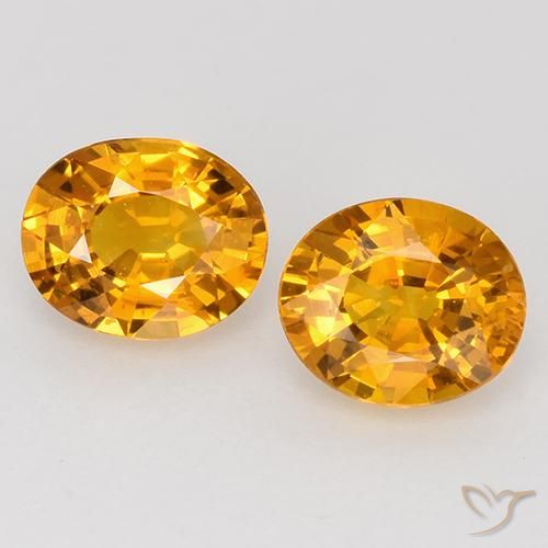 1.03ctw Natural Golden Orange Sapphire, Oval, VS