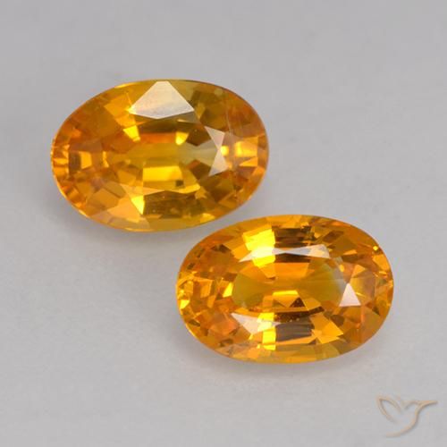 1.31 ct Loose Orange Sapphire, 6.2 x 4.3 mm Oval Cut From Madagascar, Photo A
