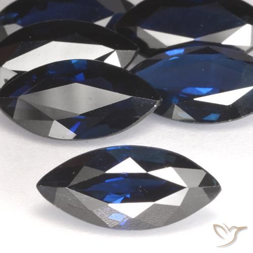 1.31ct Natural Dark Blue Sapphire, Marquise, VVS-VS