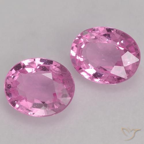 0.78 ctw Pink Sapphire Stones, Natural Sapphire in Oval Facet Shape for Sale