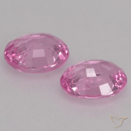 Sapphire Gemstones in 5 x 4 mm (calibrated) Size for Sale, Sapphire Stones in Very Light Royal Purple Pink Color
