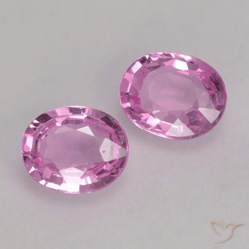 0.80 ctw Purple Sapphire Stones, Natural Sapphire in Oval Facet Shape for Sale