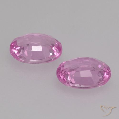 Sapphire Gemstones in 5 x 4 mm (calibrated) Size for Sale, Sapphire Stones in Bright Pinkish Purple Color