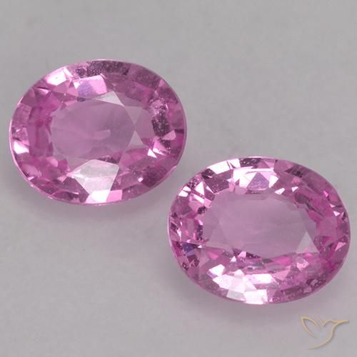 0.8 ct Purple Sapphire, 5 x 4.1 mm Oval Cut From Madagascar, Photo A