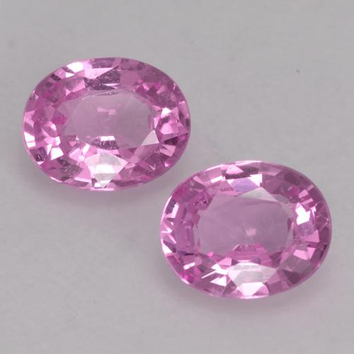 Bright Pinkish Purple Сапфир Камень - 0.4ct Фасетный Овал (ID: 527694)
