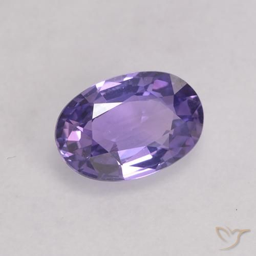 0.53 ct Violet Sapphire Stone, Natural Sapphire in Oval Facet Shape for Sale