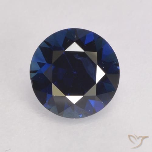 Zafiro Corte Diamante de 0,55 ct de Madagascar, Dimensión 5,1mm, Claridad vvs-vs, Piedra preciosa natural Caliente, 1 pieza de Zafiro en color Azul oscuro, Dureza Mohs de 9 Adecuado para joyas de uso diario, Piedra del zodiaco Tauro, Photo A