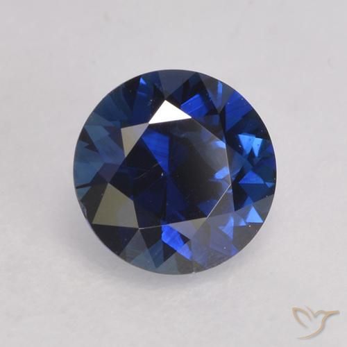 0.55 ct Blue Sapphire Stone, Natural Sapphire in Diamond-Cut Shape for Sale