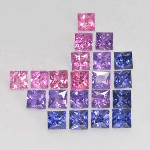 Multicolor Zafiro Gema - 0.1ct Corte Princesa (ID: 528702)