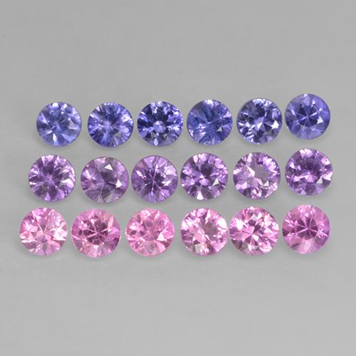 Mehrfarbig Saphir Edelstein - 0.1ct Diamanten-Schliff (ID: 528703)