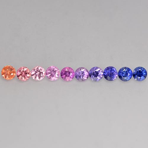 Многоцветный Сапфир Камень - 0.1ct Бриллиантовая Огранка (ID: 528704)