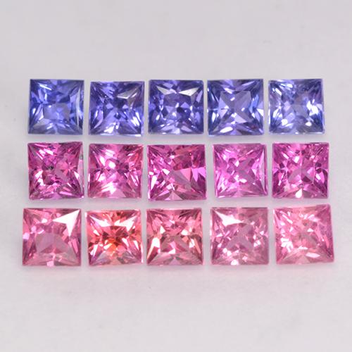 Многоцветный Сапфир Камень - 0.1ct Огранка Принцесса (ID: 528705)