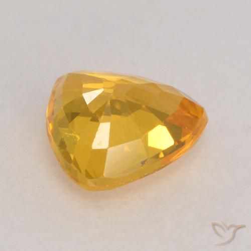 Sapphire Gemstone in 5.4 x 5.3 mm Size for Sale, Sapphire Stone in Medium Golden Color