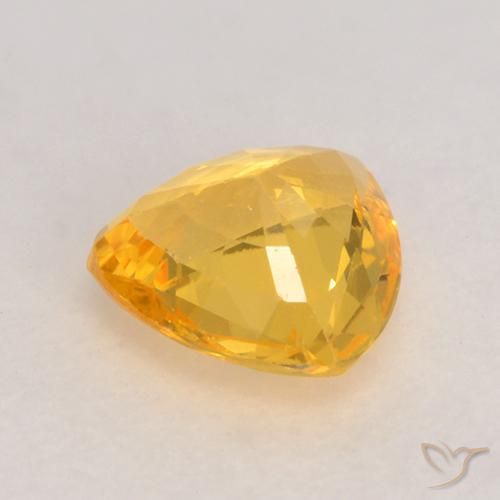 Sapphire Gemstone in 5.5 x 5.4 mm Size for Sale, Sapphire Stone in Medium Golden Color