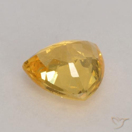 Sapphire Gemstone in 5.3 x 5.2 mm Size for Sale, Sapphire Stone in Golden Color