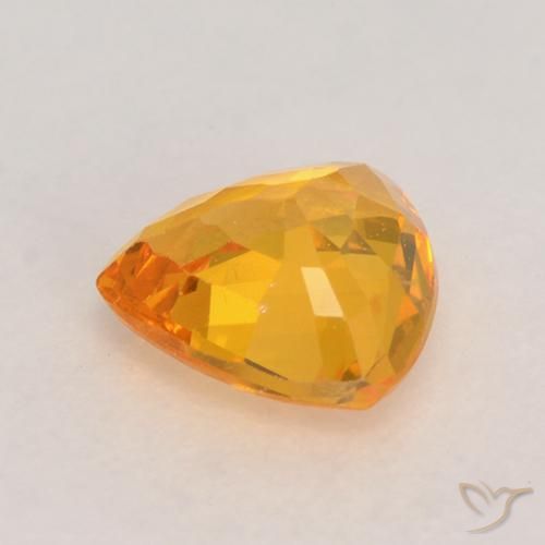 Sapphire Gemstone in 5.4 x 5.4 mm Size for Sale, Sapphire Stone in Orange-Gold Color
