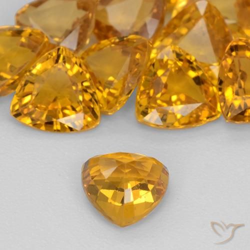 Sapphire Gemstones in 5 x 5 mm (calibrated) Size for Sale, Sapphire Stones in Dark Golden Color