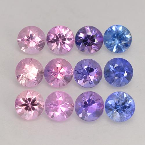 Multicolor Sapphire Gem - 0.2ct Diamond-Cut (ID: 531904)