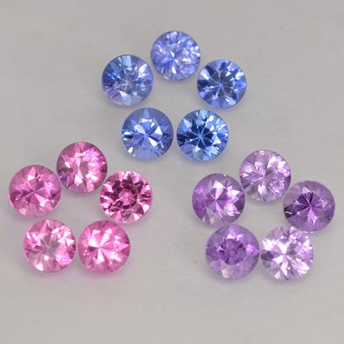 Multicolor Zafiro Gema - 0.1ct Corte Diamante (ID: 531906)
