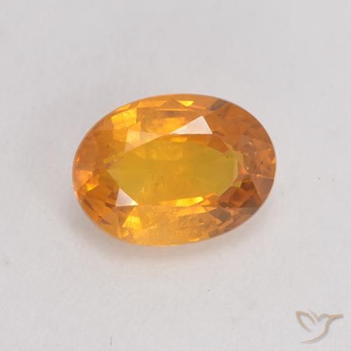 1.39ct Natural Orange-Gold Sapphire, Oval, VS