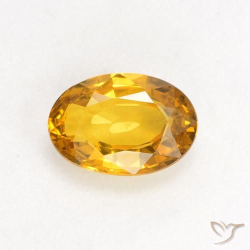 Dorado naranja Zafiro Gema - 1ct Forma ovalada (ID: 532170)