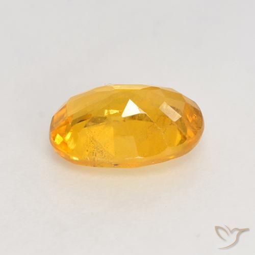 Sapphire Gemstone in 7 x 5 mm (calibrated) Size for Sale, Sapphire Stone in Medium Golden Color
