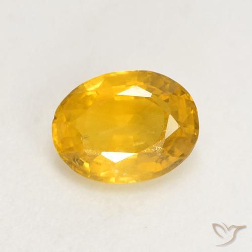 1.09ct Natural Golden Orange Sapphire, Oval, VS-SI
