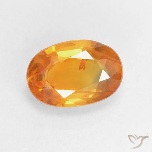 1.45ct Natural Medium Orange Sapphire, Oval, VS-SI