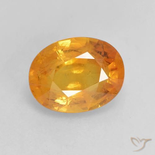 1.81ct Natural Medium Orange Sapphire, Oval, VS-SI
