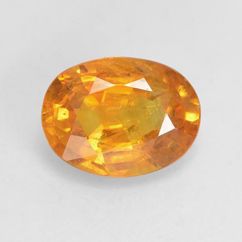 Dark Orange Сапфир Камень - 1.9ct Фасетный Овал (ID: 532203)