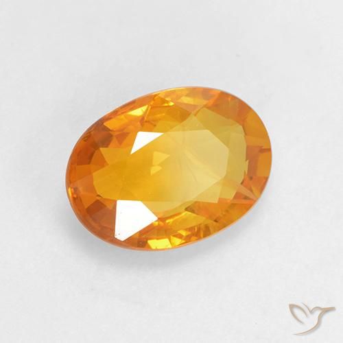 1.51 ct Golden Sapphire Stone, Natural Sapphire in Oval Facet Shape for Sale