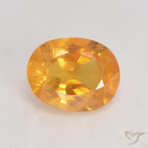 1.51ct Natural Medium Orange Sapphire, Oval, VS-SI