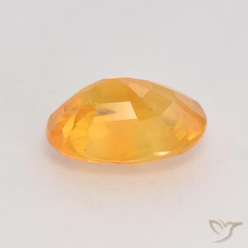 Sapphire Gemstone in 8 x 6 mm (calibrated) Size for Sale, Sapphire Stone in Medium Orange Color