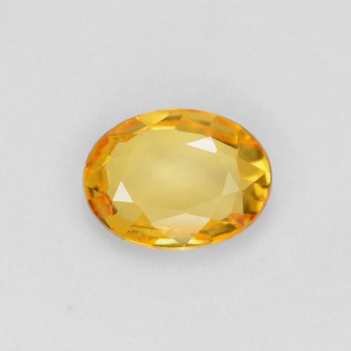 Bright Gold Сапфир Камень - 0.8ct Фасетный Овал (ID: 532219)