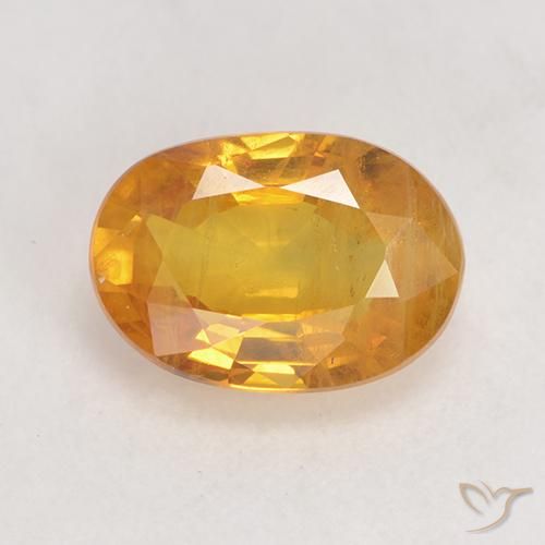 Medium Orange Сапфир Камень - 1.9ct Фасетный Овал (ID: 532221)