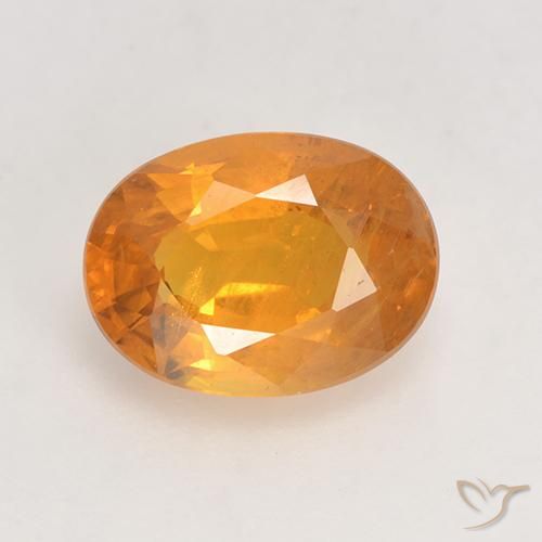 Zafiro amarillo suelto de 1,67 quilates, talla ovalada de 8,3 x 6,2 mm, procedente de Madagascar, Photo A