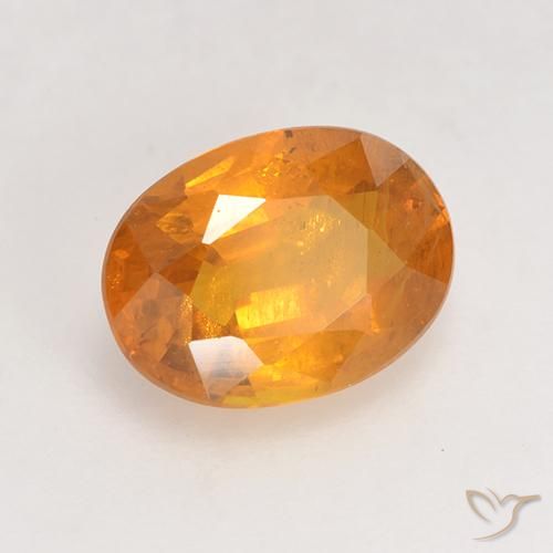 1.67 ct Golden Sapphire Stone, Natural Sapphire in Oval Facet Shape for Sale