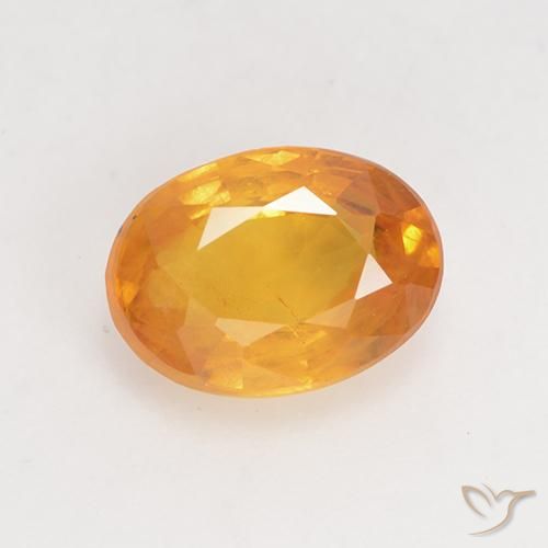 Medium Orange Zaffiro Gem - 1.4ct Ovale sfaccettato (ID: 532226)