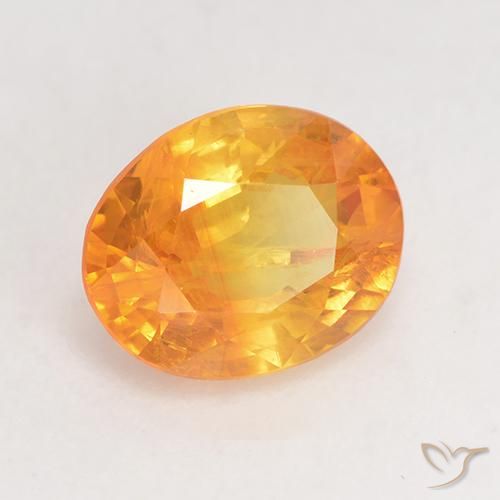 1.78 ct Golden Sapphire Stone, Natural Sapphire in Oval Facet Shape for Sale