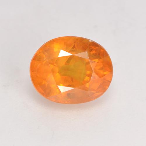 Medium Orange Сапфир Камень - 1.5ct Фасетный Овал (ID: 532327)