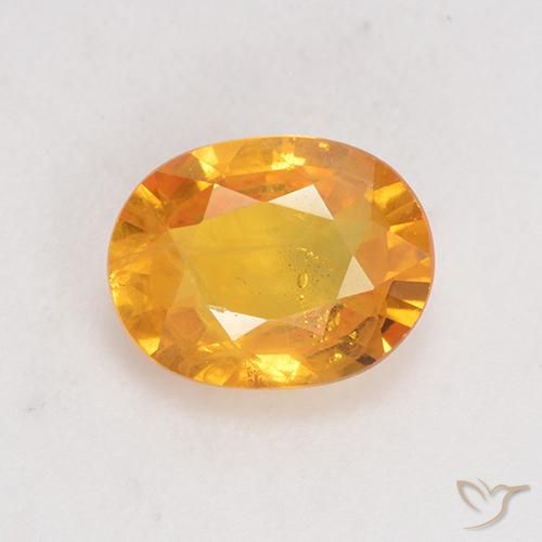 1.40ct Natural Orange-Gold Sapphire, Oval, VS-SI
