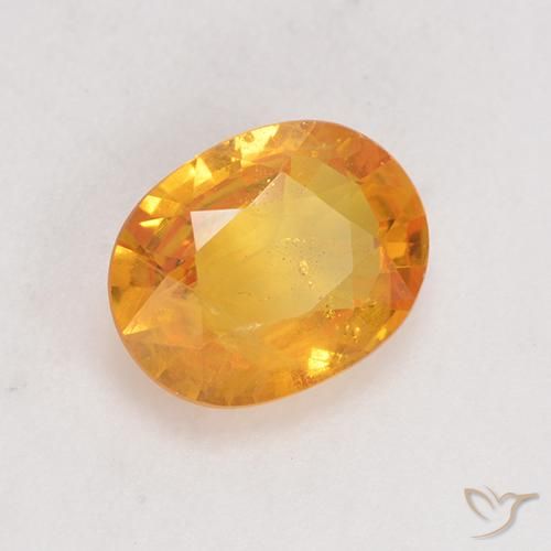 1.40 ct Golden Sapphire Stone, Natural Sapphire in Oval Facet Shape for Sale