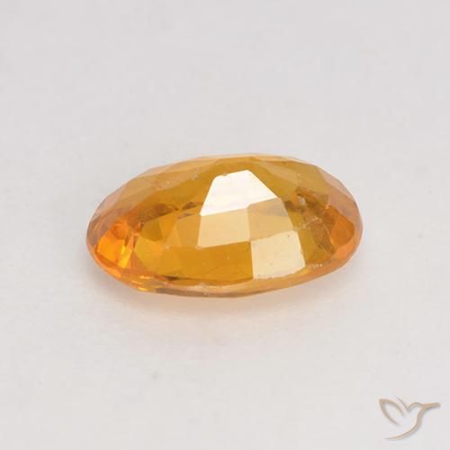 Sapphire Gemstone in 7 x 5 mm (calibrated) Size for Sale, Sapphire Stone in Medium Orange Color