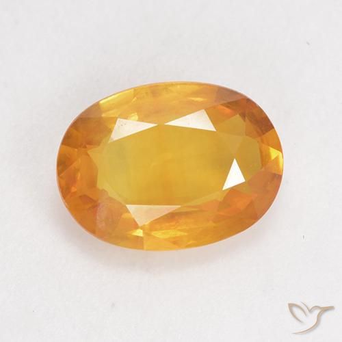 1.72ct Natural Medium Orange Sapphire, Oval, VS